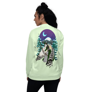 The Archer- Unisex Bomber Jacket, Seafoam Green