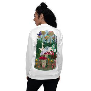 The Sprite- Unisex Bomber Jacket, White