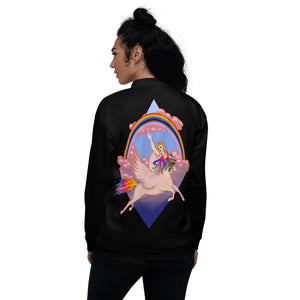 The Prism- Unisex Bomber Jacket, Black