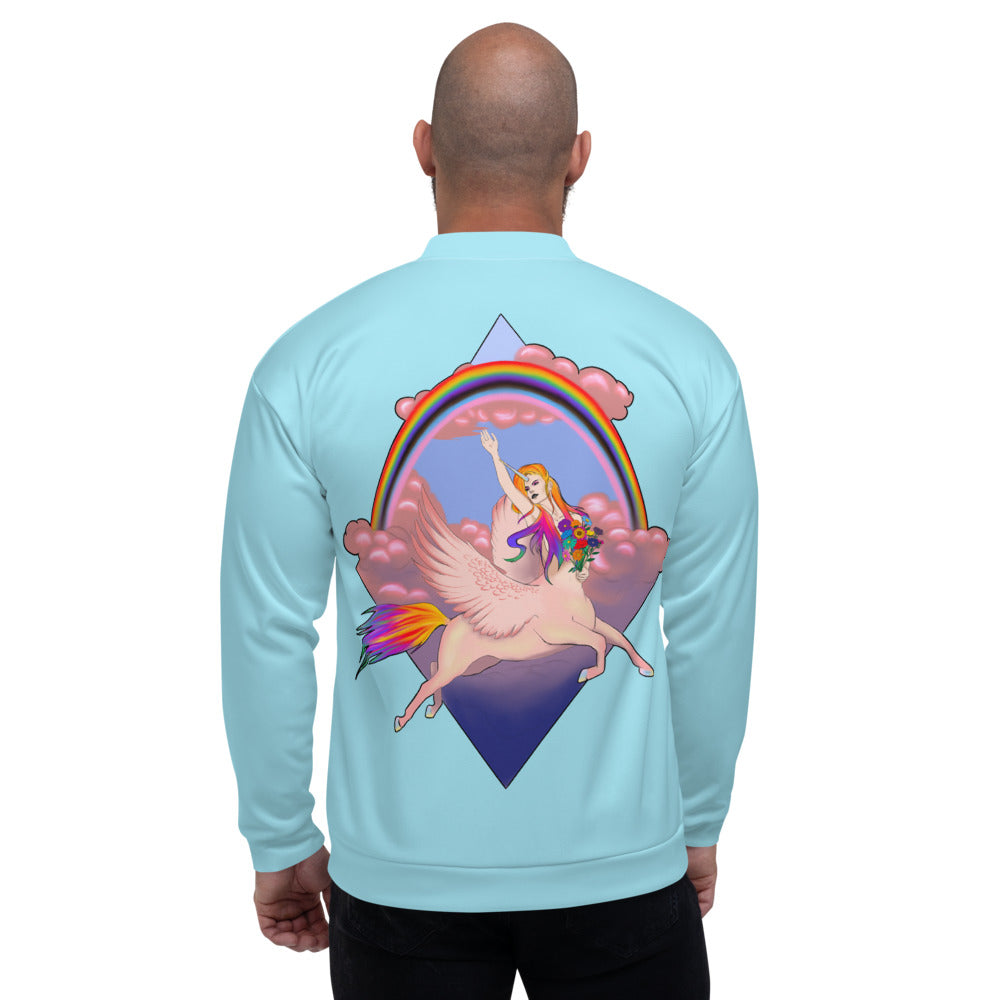 The Prism- Unisex Bomber Jacket, Blue