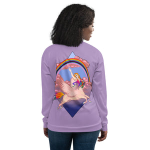 The Prism- Unisex Bomber Jacket, Purple