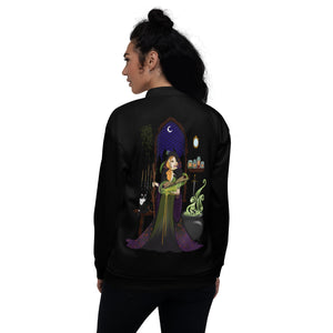 The Mage- Unisex Bomber Jacket, Black