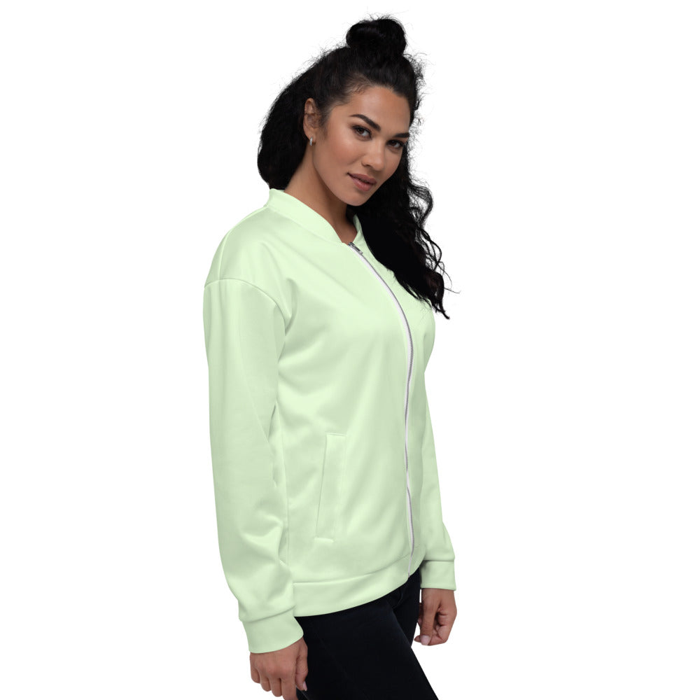 The Archer- Unisex Bomber Jacket, Seafoam Green