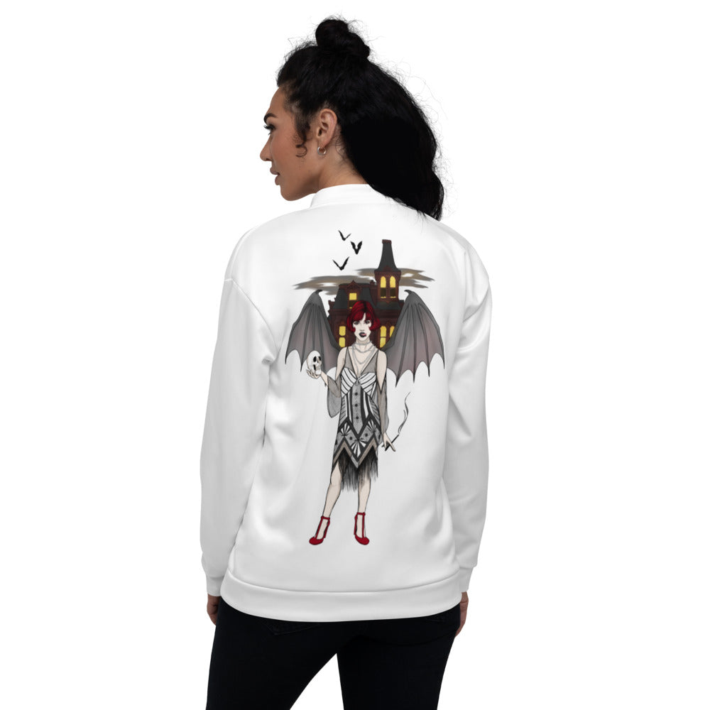 The Mistress- Unisex Bomber Jacket, White