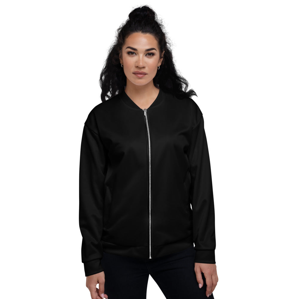 The Luna- Unisex Bomber Jacket, Black