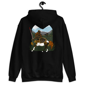 The Shield-Maiden: Unisex Hoodie, Back Print