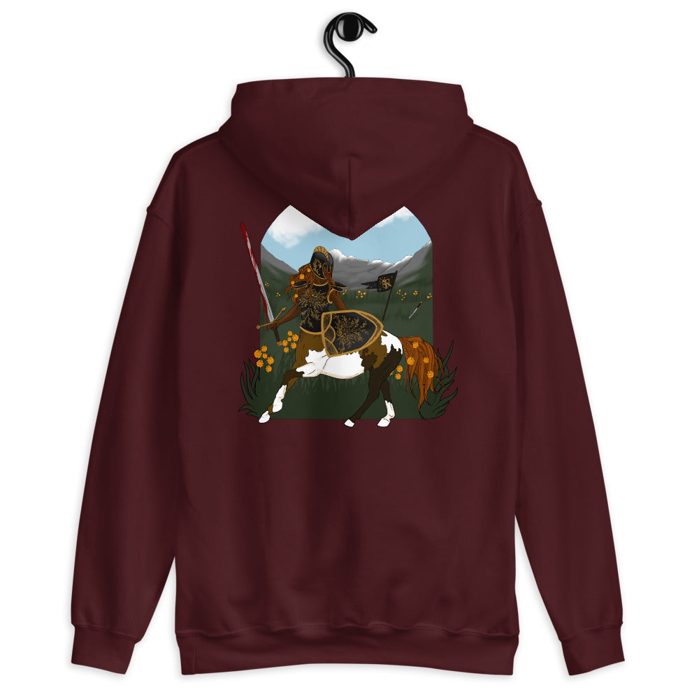 The Shield-Maiden: Unisex Hoodie, Back Print