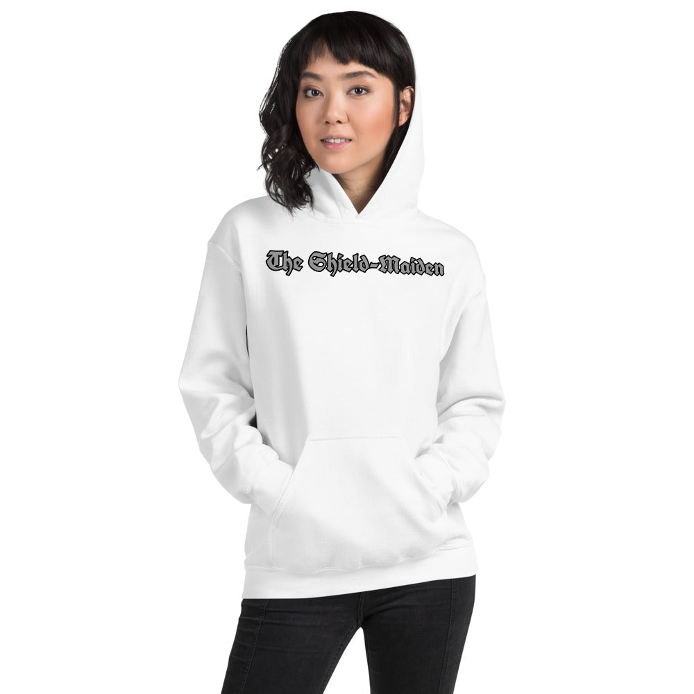 The Shield-Maiden: Unisex Hoodie, Back Print