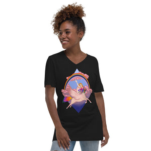 The Prism- Unisex Short Sleeve V-Neck T-Shirt