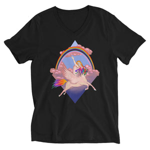 The Prism- Unisex Short Sleeve V-Neck T-Shirt